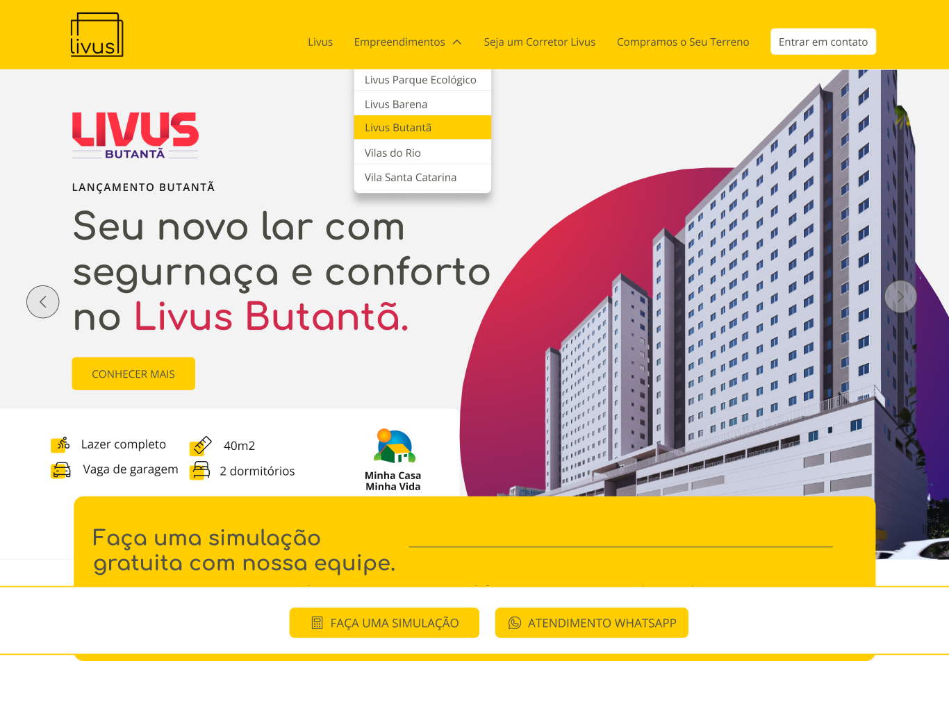 Website para Livus Incorporadora